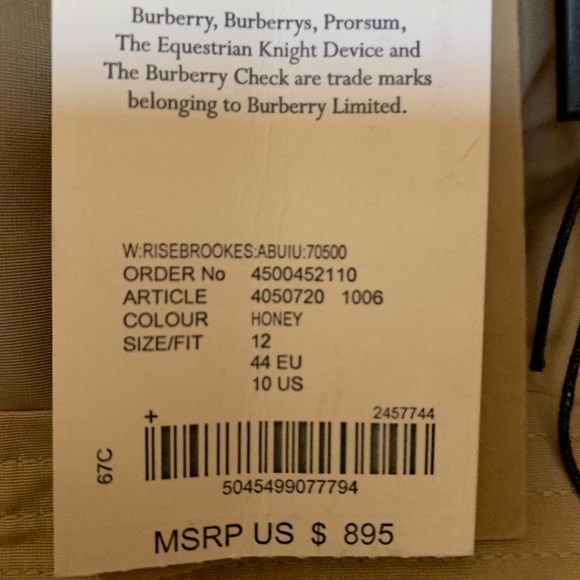 Burberry  Authentic New  Raincoat - Picture 6 of 15